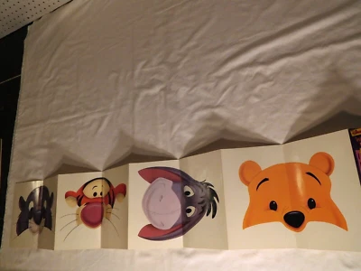 4 Rare Vintage 1995 Winnie the Pooh Frankenpooh VHS insert Character Masks - Image 1 of 4