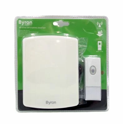BYRON Funk-Türklingel MP3 Download 100 Meter Funkklingel Klingelanlage Gong kabellos
