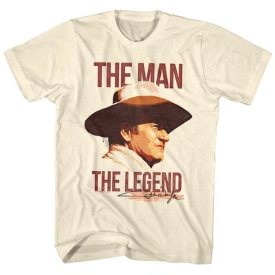 Camiseta John Wayne El Duque Tallas SM - 5XL Hombre Leyenda 100% Algodón Color Natural  Foto 1 de 3