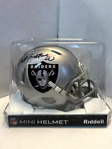 Fred Biletnikoff Autographed Oakland Raiders Riddell Speed Mini Helmet W Beckett - Picture 1 of 10