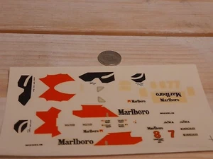 1/43 Mclaren Decals : F1 Mass Prost LAUDA marlboro TAG #7 #8 Red Rare - Picture 1 of 5