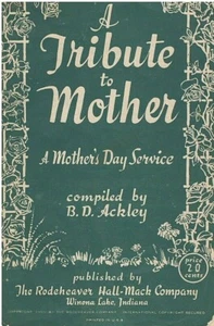 Partituras vintage del día de la madre 1950 Ackley ideas de actuación para niños verde - Imagen 1 de 1