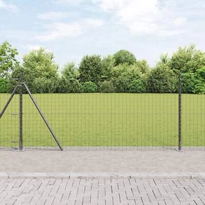 Zaunpfosten Set von 26 Grau Beton, Metall 3,2 x 3,2 x 110 cm - Bild 1 von 10