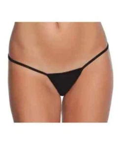 3 Pack Black Lycra G-Strings – Low Rise Thong Micro T-Back Lingerie O/S - Picture 1 of 1