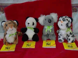 Set of 4 VTG 1988 World Wildlife Fund Animals Tiger Panda Snow Leopard Koala - Picture 1 of 6