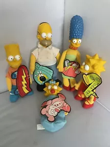 Vintage The Simpsons Family Plush Dolls Toys Burger King Collectible ( 1990s ) - Picture 1 of 8