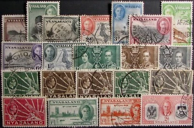1937-51 NYASALAND #51-91: F/VF Used 'KGVI' selection of 21 all-different - Image 1 of 2
