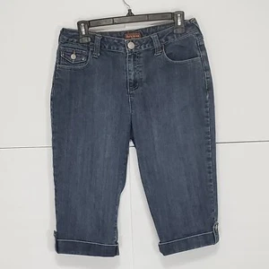 Duck Head Petite Mid Rise Medium Wash Jeans Capri Cuffed Sz 10P - Picture 1 of 8