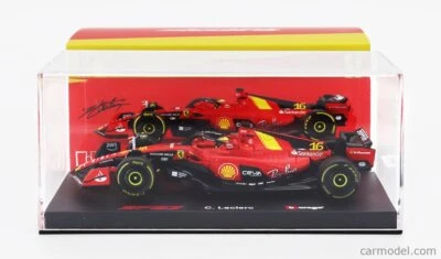 BBURAGO FERRARI SF-23 #16 C. LECLERC LIVREA MONZA CON VETRINETTA - 18-36835 SCAL - Immagine 1 di 4