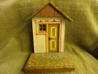 Anri wood display doorway for there figurines, 6" wide by 8" tall by 1 1/2" deep