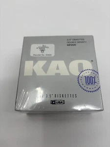 3.5 in. MF2DD floppy disks. 3 1/2" KAO brand. Rare U.S. made disks! - Picture 1 of 3