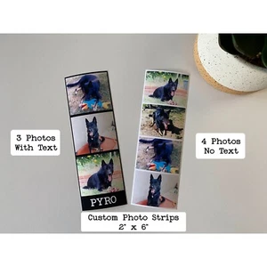 Custom Photo Booth Strip | Personalized Photo Booth Physical Print  2" x 6" - Picture 1 of 9