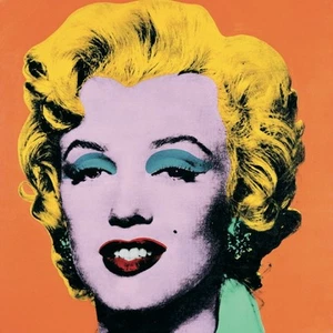 Poster Marilyn Orange (grande) di Andy Warhol stampa artistica 1989 38x38 - Foto 1 di 1