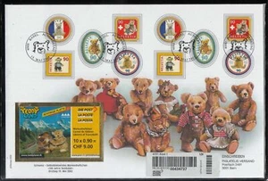 Switzerland 2002 Spezial FDC Swiss special booklet FDC Teddy-Bear Teddybär - Picture 1 of 1