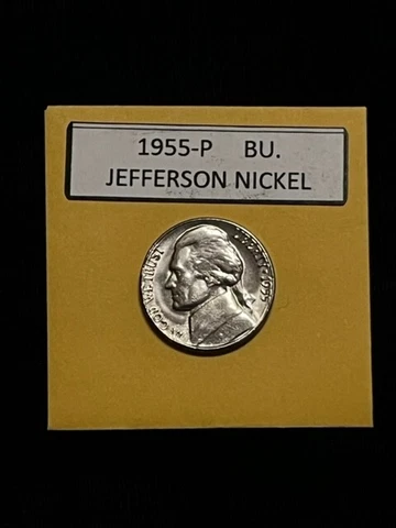 1955-P Jefferson Nickel  BU Cover