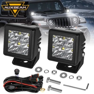 AUXBEAM 2x 2" LED Work Light Bar Pod Spot White Offroad ATV UTV Driving Fog Lamp - Picture 1 of 8