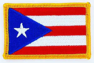 PUERTO RICO FLAG USA AMERICAN  PATCH BADGE IRON ON NEW - Picture 1 of 1