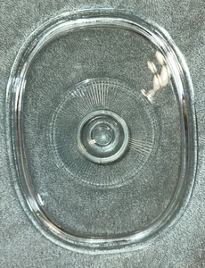 Pyrex F12C Replacement Lid Clear Oval "Ribbed" Casserole Corning Ware - Picture 1 of 6