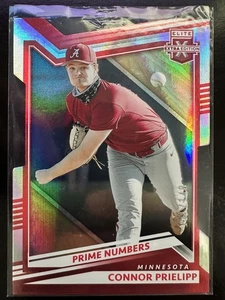 2022 Elite Extra Edition Prime Numbers B Red Die Cut #104 Connor Prielipp /148 - Picture 1 of 3