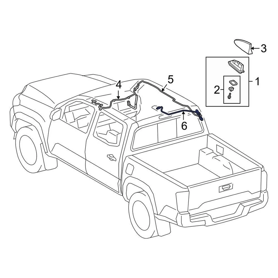 For Toyota Tacoma 2020-2023 Toyota 8610104120 Rear Antenna Cable — 第 1/1 张图片