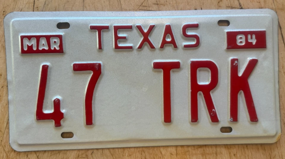 VANITY AUTO MATRÍCULA "47 TRK" CAMIÓN CHEVROLET FORD DODGE Foto 1 de 1