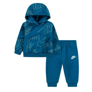 Nike Tuta da Neonati con Cappuccio Weight Light Blu Taglia 18 M Cod 66N486-E54 - Foto 1 di 3