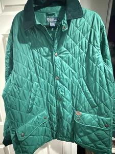 Vintage Ralph Lauren Steppjacke Scheunenjacke Smaragdgrün Gr. XL - Bild 1 von 14