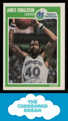 James Donaldson 1989-90 Fleer #34 Dallas Mavericks Basketball Card - Image 1 of 2