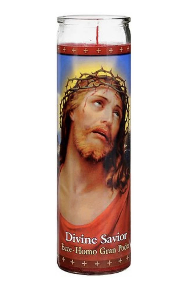 Божественный Спаситель молитва свеча 8,25 дюймов совершенно новый - Изображение 1 из 1