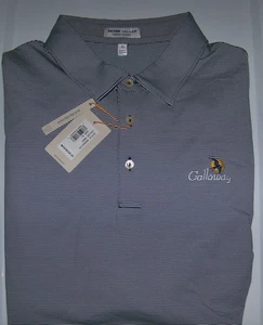 NEW PETER MILLAR SUMMER COMFORT Polo Shirt GALLOWAY NATIONAL GOLF CLUB XL Navy - Picture 1 of 7