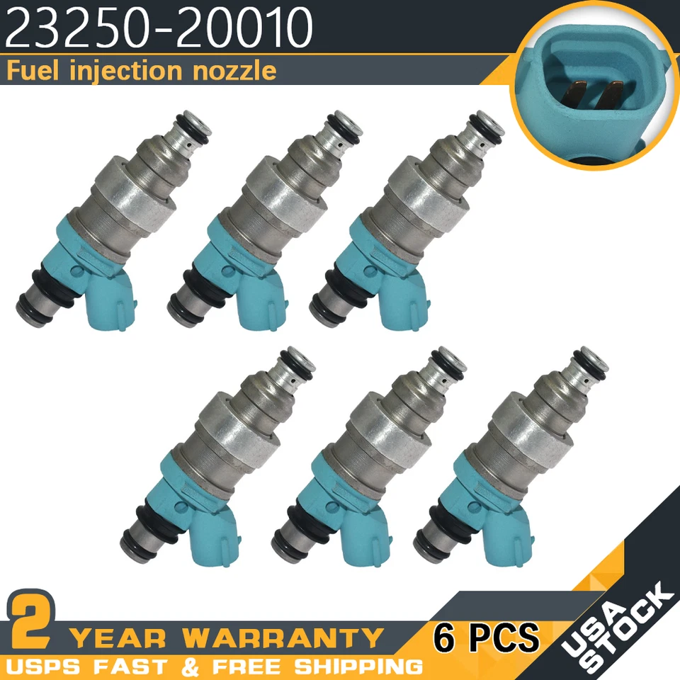 6Pcs 23250-20010 Fuel Injectors For 1995-1999 Lexus ES300 Toyota Avalon Camry - Imagem 1 de 4