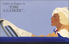 Peugeot 1930's Art Deco 'Lady' Part 1 Vintage Car Picture Poster Print A1