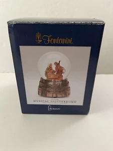 Caja de Música de la Natividad Fontanini Glitterdome O Pequeña Ciudad de Belén Caja Abierta - Imagen 1 de 16