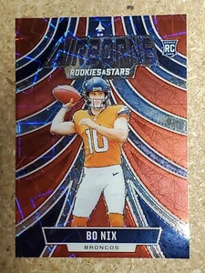 Bo Nix 2024 Rookies & Stars Airborne Longevity Rookie Parallel A-BNX RC - Picture 1 of 2