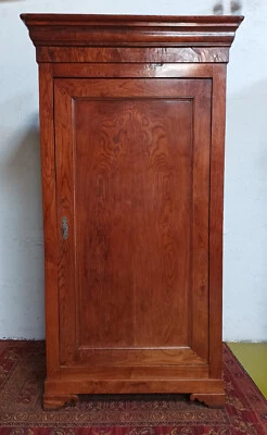 Bonnetière armoire 1 porte Louis Philippe en chêne - Photo 1/4
