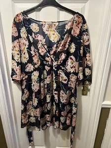 ROGERS AND ROGERS TUNIKA Longtop/Kleid blau geblümt Gr. 26 (2 in 1) - Bild 1 von 2