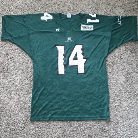 Vintage 1990-00s Hawaii Rainbow Warriors Russell Athletic Football XL Jersey Cover