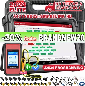 Launch X431 PRO3S+ SmartLink HD Heavy Duty Truck Car Scanner J2534 Programming - Picture 1 of 15