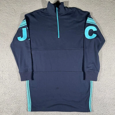 Vestido Juicy Couture Para Mujer Grande Azul Corredor Capucha Pista Manga Larga Gráfico Foto 1 de 4