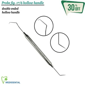 DIAGNOSTIK Instrumente Sonde Abb.17/6 (Hohlgriff) Zahnmedizin Parodontal Neu - Bild 1 von 3