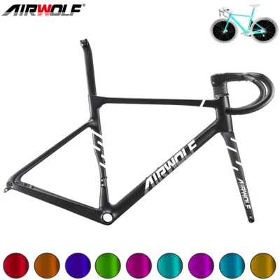 AIRWOLF T1100 Quadro de Bicicleta de Estrada de Carbono Aero Clambing Bicicleta 950g Superleve - Imagem 1 de 4