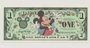 DISNEY 1 DOLLARS SERIES 2000 A PREFIX MICKEY UNC - Picture 1 of 2