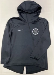 Felpa con cappuccio Detroit Pistons Nike Pregame Warmup taglia Large grigia 1/4 zip - Foto 1 di 9