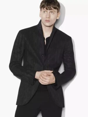 $1398 New John Varvatos Collection Irregular Striped Jacket Size EU 50 USA 40 - Image 1 of 4