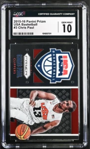 2015-16 Panini Prizm USA Basketball #3 Chris Paul CSG CGC Graded (10) GEM MINT - Picture 1 of 2
