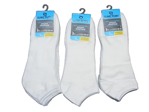 Juncture Men Extended Size 12-14 White Athletic Low Cut Socks Arch Support Lot 9 - Picture 1 of 6