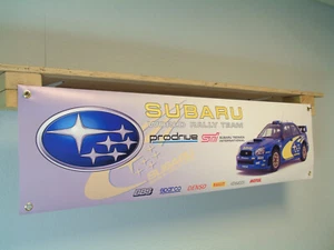 Suburu Impreza WRX STi Banner Rallye Auto Werkstatt Garage Wand Display Schild - Bild 1 von 1
