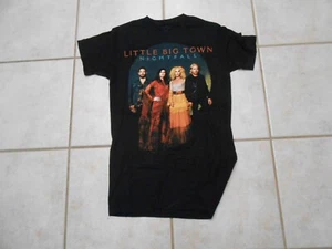 NEW RARE LITTLE BIG TOWN SIZE SMALL TEE SHIRT BLACK NIGHTFALL TOUR CONCERT BLACK - Picture 1 of 5