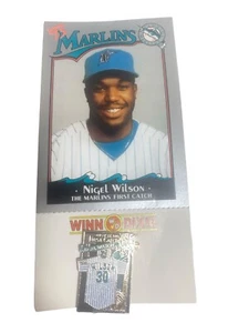 1993 Nigel Wilson The Marlins First Catch Stadium Giveaway Pin - Picture 1 of 3