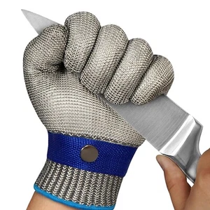 Guantes Anticortes, Seguridad Corte, Malla Acero Inoxidable - XL - Imagen 1 de 11